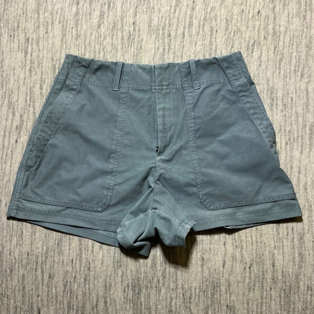 Athleta Trekkie North Shorts Blue Gray Hiking Outdoor Travel Women Size 8